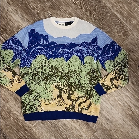 Asos Van Gogh Tree Skyline Sweater A.P.O.H. A Piece of History London S $85 - Picture 3 of 8